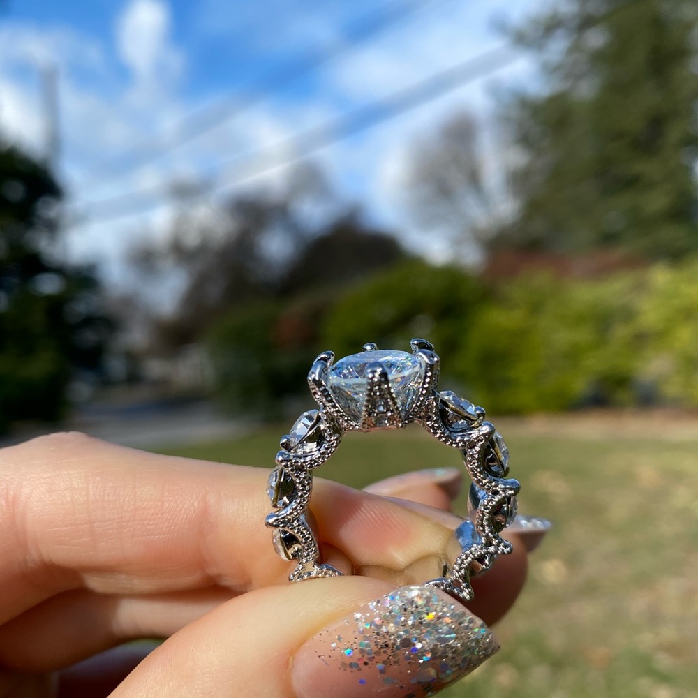 New⚡️Sparkle Luxurious Sterling Silver Ring - Picture 9 of 11
